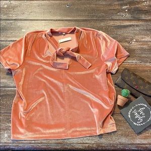 Madewell Velvet Tie-Neck Top ❤️